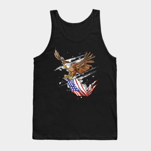 Eagle and US Flag Graphic Tank Top
